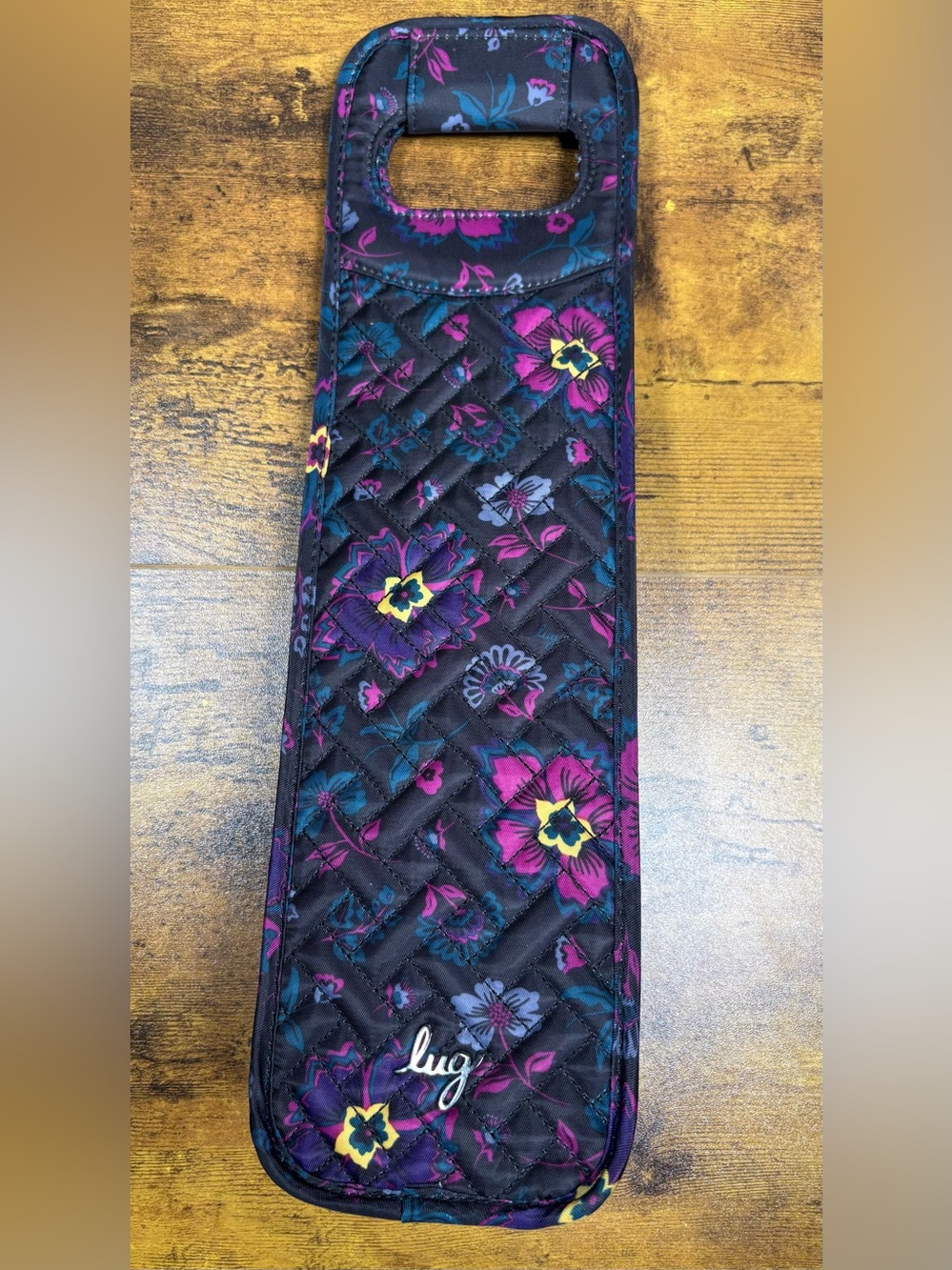 lug Quilted Floral Insulated Bottle Tote